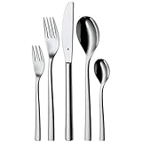 WMF Palermo Besteck Set 12 Personen, Essbesteck 60 teilig, Monobloc-Messer, Cromargan Edelstahl poliert, glänzend, spülmaschinenfest