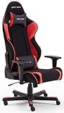 Robas Lund DX Racer OH/RW86/NR R1 Gaming Stuhl XXl für Große Gamer bestens geeignet, mit Wippfunktion Gamer Stuhl Höhenverstellbarer Drehstuhl PC Stuhl Ergonomischer Chefsessel, schwarz-rot