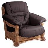 Max Winzer Sessel Tennessee Echtleder braun, B x T x H: 104 x 95 x 95 cm