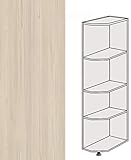 Premium-Ambiente HKERL0033 Hochschrank Abschlußregal Feste Fachböden 154cm hoch 25cm breit EURODEKOR® (rechts, 33 Fleetwood Weiss)