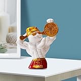 Glückskatzenstatue mit starkem Arm, dekorative Tierskulptur für TV-Schrank, Büro, Wohnzimmer