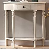 Schubladen-konsolentisch mit 2-stufigem, Halbrundem Eingangsregal mit Seitlicher Gravur, Vintage-Wohnzimmer-sofatisch Einfach zu Montieren Geeignet für Heimhotels