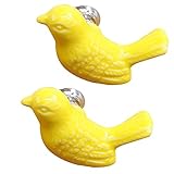 NOLITOY 2 Stück Dekor Metallschränke Moderner Schrank Vogel Türknopf Moderner Schubladenknopf Schrank Zugknopf Der Vogelgriff Kommode Schminktisch Außentürschloss Nautisch