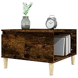 Tidyard Couchtisch Beistelltisch Wohnzimmertisch Kaffeetisch Sofatisch Esstisch Teetisch Tisch Wohnzimmermöbel Esszimmertisch Küchentisch 55 x 55 x 36,5 cm (L x B x H) Holzwerkstoff Räuchereiche