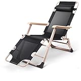 Terrassen Klapp Lounge Sessel Chaiselongue mit Abnehmbarem Weichem Kissen Verstellbare Kopfstütze Outdoor Rasen KlappLounge Liegestühle Liegestühle für den Außenbereich for Büro, Pool, Hinterhof, Stra