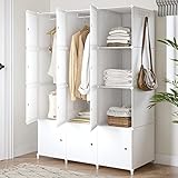 JOISCOPE Kleiderschrank, Portable Garderobe für hängende, modulare Schrank für platzsparende, ideale Storage Organizer Cube für Bücher, Wohnzimmer, Kinderzimmer, Schlafzimmer(12-Würfel)