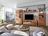 möbelando Wohnzimmer-Set WZ-0169 aus Wildeiche in Natur geölt. Abmessungen (BxHxT) 337,6x204,1x40 cm