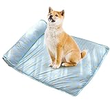 Rosixehird Kühlkissen für Hunde - | Selbstkühlendes Pad mit Kissen | Maschinenwaschbare, atmungsaktive Haustier-Kühldecke für Welpen, Kaninchen, Katzen, Haustier-Eisunterlage
