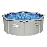 Bestway Hydrium Stahlwandpool Komplett-Set mit Sandfilteranlage Ø 360 x 120 cm , grau, rund