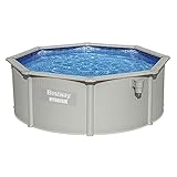 Bestway Hydrium Stahlwandpool Komplett-Set mit Sandfilteranlage Ø 360 x 120 cm , grau, rund