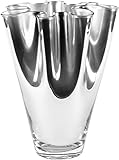 Handgefertigte Vase aus Glas mit Spiegeleffekt ca. 26,5cm groß Tischvase Blumenvase modern