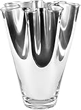 Handgefertigte Vase aus Glas mit Spiegeleffekt ca. 26,5cm groß Tischvase Blumenvase modern