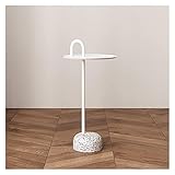 ZYZMH Nordisches Design Rock Kleiner Couchtisch Wohnzimmer Sofa Beistelltisch Bequem Beweglicher Kleiner Wohnung Ecktisch (Farbe: D, Größe: Hellgrau)