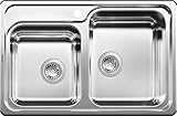BLANCO Classic 8, Küchenspüle, Einbauspüle, Becken rechts, ohne Ablauffernbedienung, Edelstahl Seidenglanz; 507543