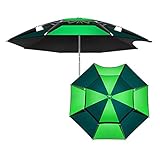 DSINEY Strandschirm, tragbar, Outdoor-Angelschirme mit Tragetasche, UV-Schutz 50+, wasserdicht, 360° frei Verstellbarer Winkel, Sonnenschutz