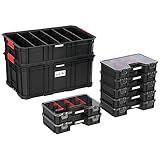 Werkzeugkasten Set mit 7 Organizern und Korb Modular Basic Serie