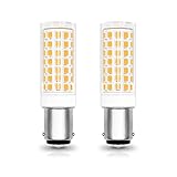 ZHENMING B15D LED Dimmbar Leuchtmittel Ersetzt 60W Halogenlampe, 4.5W Warmweiß 3000K 600LM 230V Stehlampe Maschinenleuchte Nähmaschinenlampe Wandleuchte, 2er Pack