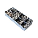 BOAA Fresh Besteckorganizer für die Küchenschublade, Besteckkasten, Ordnungssystem Küche, Schubladen Organizer Küche, Aufbewahrung Küche (9 Fächer Grau)