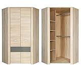 Furniture24 Eckschrank YOOP YPS92 Eckkleiderschrank Schrank 2 Türiger Jugendzimmerschrank