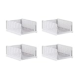 Kleiderschrank-Schubladenboxen, stapelbarer Kleiderschrank-Organizer, faltbare Aufbewahrungsboxen für die Organisation zu Hause (weiß 4)