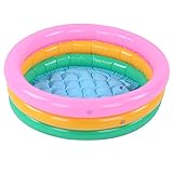 Swimmingpool, buntes Baby-Becken-Becken-Kinderbecken-Becken mit 3pcs Buntem Luft-Ring-weichem aufblasbarem Boden für schwimmende Kinder(Klein)