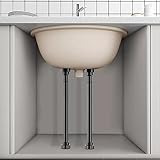Träger für Unterbaubecken Badezimmer-Unterbau-Waschbeckenhalterungen, 2er-Pack Verstellbare Waschbecken-Stützbeine In Schwarz, Edelstahl-Waschbecken For Kleine Räume Spültischstütze Halter für Unterba