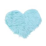 Artibetter Herz-Teppich Tür+Matte+Teppich Plüschteppiche Innentürmatten Bodenteppiche Schlafzimmerteppich Weicher Heimtextil-Fellteppich rutschfeste Plüschteppiche Kunstteppich