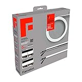 Famatel 71502A Selbstklebender Kabelkanal | mit bereits integriertem selbstklebenden Klebeband | 5 Meter | 10x16 mm | eckig | einfache Montage | Kabelkanal | weiß