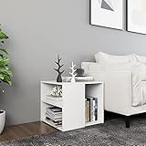 ZQQLVOO Beistelltisch Weiß 50x50x45 cm Holzwerkstoff, Console Table, Konsolentische, Konsolentisch, Schmaler Flurtisch, Eingangtisch, Sideboard Beistelltisch für Eingang und Flur