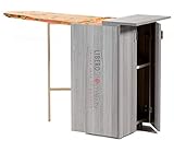 LIBEROSHOPPING.eu - LA TUA CASA IN UN CLIK Mobiles Bügelbrett Holz Mehrzweck mit Türen (graue Lärche)