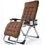 MKYOKO Liegestühle und Gartensessel, Gartenmöbel, Klappbett mit Kissen, Chaiselongue, Verstellbarer Strandkorb, Schwimmbad, Außenterrasse, Garten, Camping (CD)