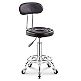 Drehbare Räder Barhocker, Frühstück Hocker Bar Stuhl Barhocker mit Rückenlehne Einstellbare Höhe Hochstuhl für Küche Home Counter-C