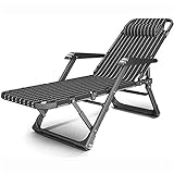 NOALED Verstellbarer Liegestuhl, einzelner klappbarer Lounge-Sessel, Outdoor-Freizeitbett, Sommergarten-Lounge-Stuhl, Zero-Gravity-Lounge-Sessel