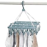Onlynery Wäschespinne Klein丨sockentrockner | Drehbare Wäscheständer, Kleiderbügel Mit Klammern - Trockenständer Für Kleidung, Unterwäsche, Wäscheständer Mit 32 Clips