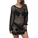 Cubinest Beach Dress Damen Cover Up Festival Musselin Outfit Baumwolle Frauen Strand Strandtunika Sommer Lang Strandponcho Große Größe Tankini Strandkleid Tunika Leicht Bikini