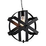 TONPOP Amerikanischer Landhausstil Nostalgische Eisenkunst Pendelleuchten Industrie Vintage Hängelampe für Schlafzimmer Arbeitszimmer Büro Restaurant Bar Café V