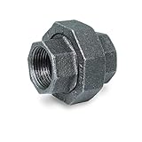 Everflow Supplies BMUN0100 Gusseisen, gerade, 2,5 cm, für Anwendungen mit Innengewinde, Schwarz