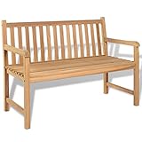 Youuihom Außenbänke, Loungesessel, Gartenbänke, Terrassenbänke, Gartenbank 120 cm Teak Geeignet für Veranden, Hinterhöfe, Balkone, am Pool