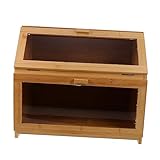 UPKOCH 1 Stück Box Brotkasten Lebensmittelbehälter Behälter Für Lebensmittel Snackbehälter Bambus Lebensmittelbox Home Brotkasten Bambus Vorratsbehälter Acrylplatte Bambus