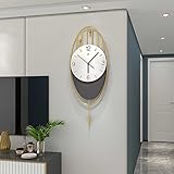MINDONG HZH Wanduhr ohne Tickgeräusche, leise Wanduhr Wandkunst Bild, leicht zu lesen für Zimmer Zuhause Küche Schlafzimmer Büro Schule