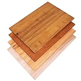 LAMO Manufaktur Tischplatte Massivholz für Schreibtisch, Esstisch, Holzplatte 120x60 cm, Dunkel, LHG-01-A-004-1206