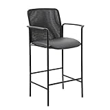 Boss Office Products Contemporary Mesh Counter Stool, Black Boss Office Moderner Hocker aus Netzstoff, Schwarz