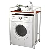 Yesbon Waschmaschinenständer Einschichtiges Lagerregal für den Haushalt, Balkon-Trommel-Universal-Waschmaschinengestell, Aufbewahrungsregal, Waschmaschinenregal-Organizer,Weiß