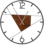 Clock Farmhouse Runde dekorative Wanduhr, Quarzwerk, batteriebetriebene, leise, Nicht tickende Hängeuhr