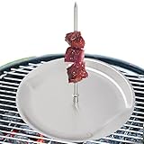 Vertikaler Tacos Al Pastor-Spieß,Brasilianischer Grillspieß aus Edelstahl, vertikaler Spießständer - Passend für Trompo Para Tacos Al Pastor, Shawarma, Kebabs, Gyros - mit 2 abnehmbaren Spikes Manchas