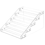sourcing map 5 Stufiger Gewürzregal Organizer Acryl Gewürz Schublade Organizer Gewürzglas Rack für Küchenarbeit Platte Schrank Speisekammer Klar