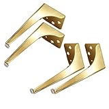 Robuste 4-teilige Möbelbeine Kohlenstoffstahl, DIY-Metalltischbeine, moderne Schrankbeine, Ersatz-Sofabeine, Möbelstützbeine, Couchtischfüße, for Schrankbett, mit Schrauben Connection ( Color : Gold ,