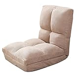 KITCISSL Ohrensessel Modern Sitz Klappbare Rasenstühle Stuhl Loungesessel Rückenlehne Stuhl, Relaxsessel Sessel Modern Design Lazy Lounge Chairs für Schlafzimmer, Wohnzimmer (Color : Beige)