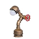 ZANZAN Schreibtischlampen Antike Tischlampen, Steampunk Wasserrohr Schreibtischlampe for Nachttisch, Schlafzimmer Wohnzimmer, Esszimmer, Cafe Bar, Flur Tischlampen