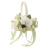 TEHAUX Outdoor-Korb Hochzeitszeremonie-Dekorationen Blumenkorb Für Blumenmädchen Tragbarer Hochzeitskorb Blumenverpackungskorb Körbe Mit Blütenblättern Für Hochzeiten Blumen